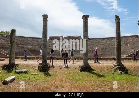 Ostia Antica, Italy. 13/06/2020: Teatro, Parco Archeologico di Ostia Antica - Theatre, Archaeological Park of Ostia Antica © Andrea Sabbadini Stock Photo