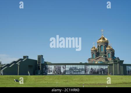 The Main Cathedral of the Russian Armed Forces (Cathedral of the Resurrection of Christ) - Odintsovsky District, Moscow Oblast. Stock Photo