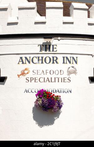 The Anchor Inn, High Street, Burton Bradstock, Bridport, Dorset. Stock Photo