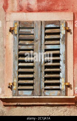Weathered window shop Stock Photo