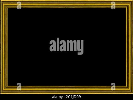 White Landscape Frame With Ornate Wooden Edges Stock Photo - Alamy