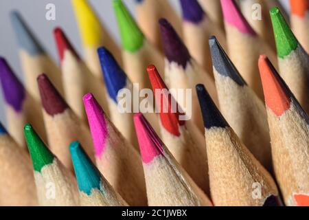 colored pencils close-up Stock Photo