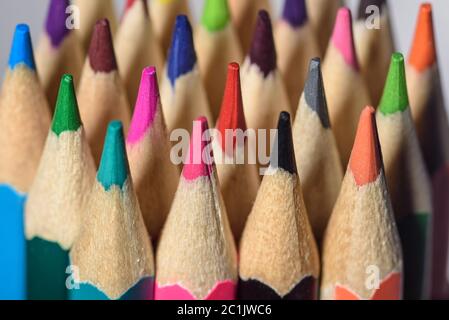 colored pencils close-up Stock Photo