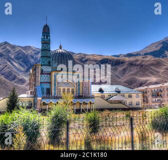 exterior view to Naryn Central Mosque, Kyrgyzstan Stock Photo