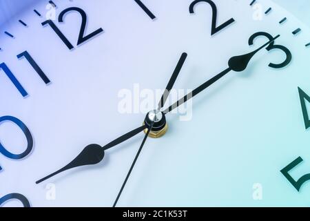 Dial office wall clock in a classic style Stock Photo
