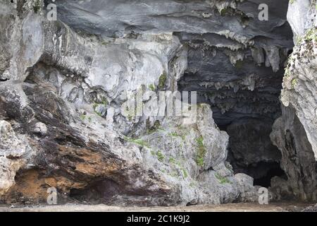 Vertical cliff wall Stock Photo