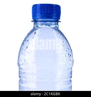 Plastic bottle of still healthy water isolated on white background Stock Photo