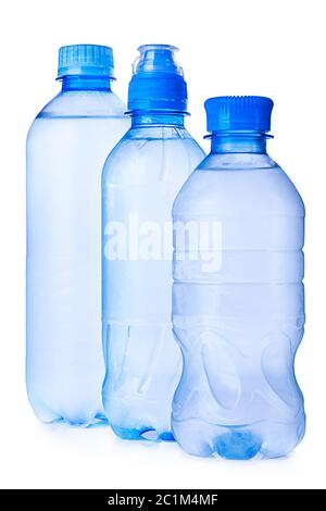Water plastic bottle on white background Stock Photo