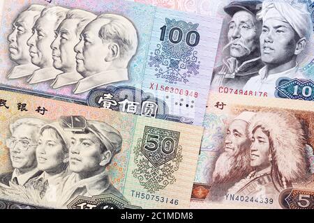 Old Chinese money, a background Stock Photo