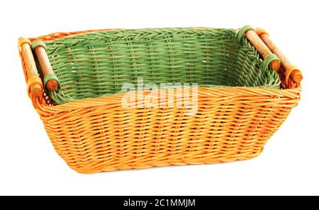 Two Wooden Baskets Stock Photo