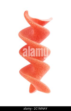 Raw Spiral Pasta Stock Photo