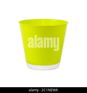 Empty flower pot isolated on white background Stock Photo