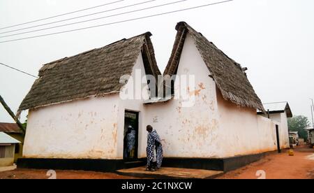 View to Besease Traditional Asante Shrine at,Ejisu, Kumasi, Ghana Stock Photo