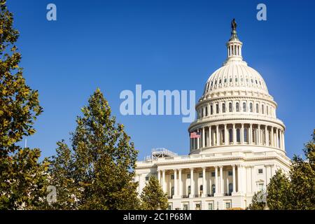 Facade of the United States Congress on Capitol Hill, Washington DC Stock Photo