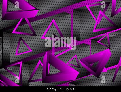 Purple and black triangles, premium exclusive background. Vector luxury dark colored and black gradient geometric Stock Vector