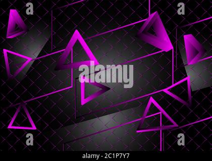 Purple and black triangles, premium exclusive background. Vector luxury dark colored and black gradient geometric Stock Vector