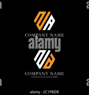 Creative monogram Letter ZA logo vector, line art initial name logo design Stock Vector