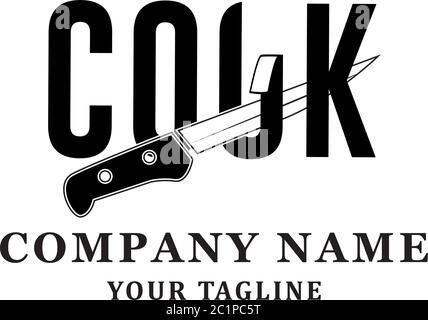 restaurant logo idea, Cook sharply logo design inspirations Stock Vector