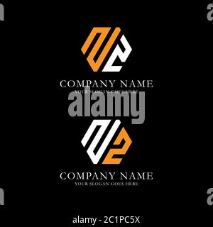 Creative monogram Letter ZZ logo vector, line art initial name logo design Stock Vector