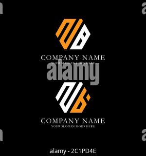 Creative monogram Letter ZB logo vector, line art initial name logo design Stock Vector