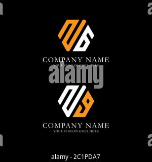 Creative monogram Letter ZG logo vector, line art initial name logo design Stock Vector