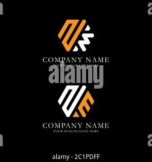 Creative monogram Letter ZM logo vector, line art initial name logo design Stock Vector