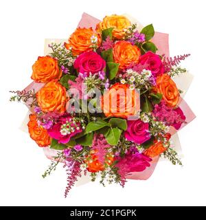 Flower bouquet isolated on white background Stock Photo
