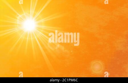 summer sun rays with lens flare â€“ Illustration Stock Photo