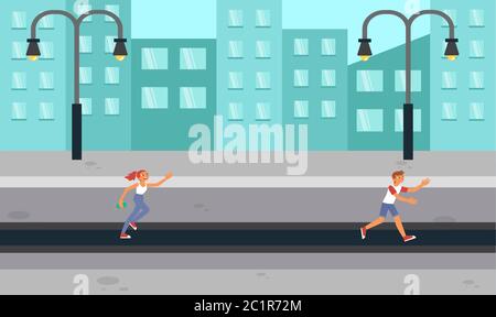 Teen running race Stock Vector Images - Alamy