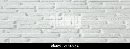white grunge brick wall texture background, brick wall painted with white paint Stock Photo