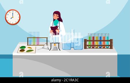doctor working in a laboratory Stock Vector