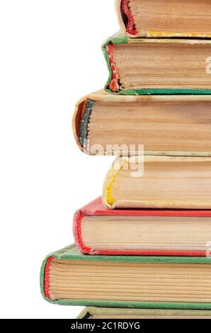 The pile of books isolated on white Stock Photo