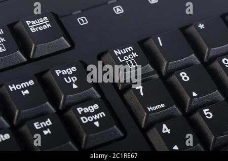 The new keyboard from computer close up Stock Photo