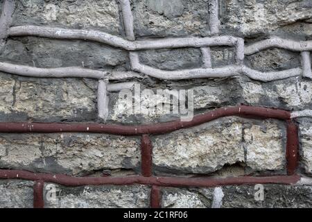 Original textured surface of of a natural coarse stone Stock Photo