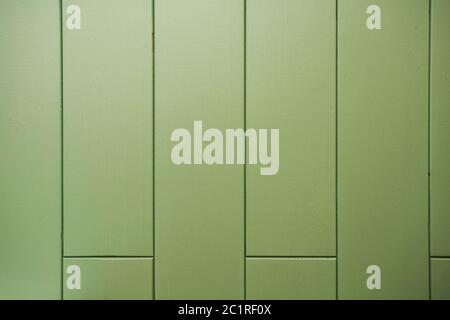 green wooden wall. natural green wood planks background Stock Photo