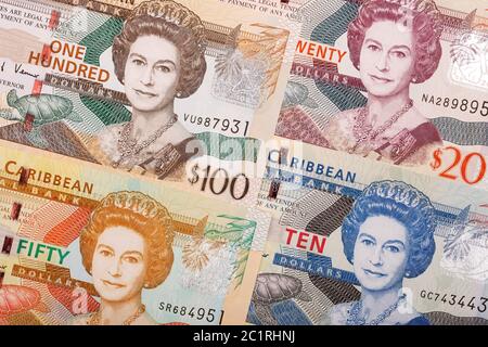 Eastern Caribbean dollar a background Stock Photo