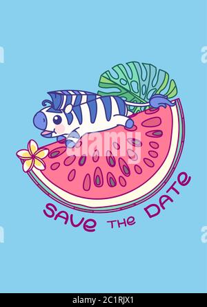 vector save the date invitation template concept Stock Vector