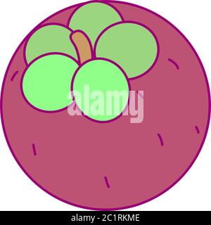 vector template round fruit. print for disposable tableware Stock Vector