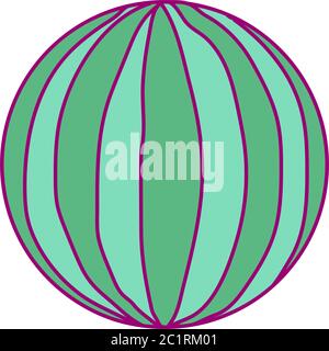vector template round fruit. print for disposable tableware Stock Vector
