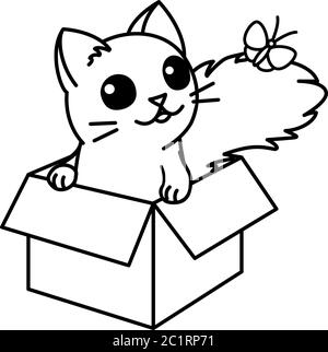 Open Box Coloring Page - Caja De Carton Para Colorear - Free