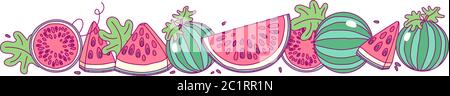 vector fruit panorama border frame clip art Stock Vector