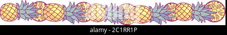 vector fruit panorama border frame clip art Stock Vector
