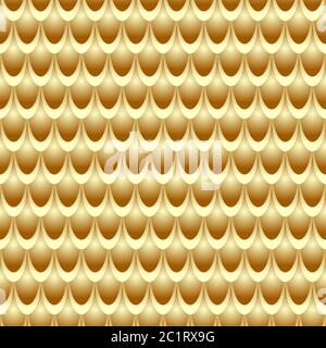 Golden scales seamless pattern for print, fabric or textile. Fish gold scales background. Vector illustration Stock Vector