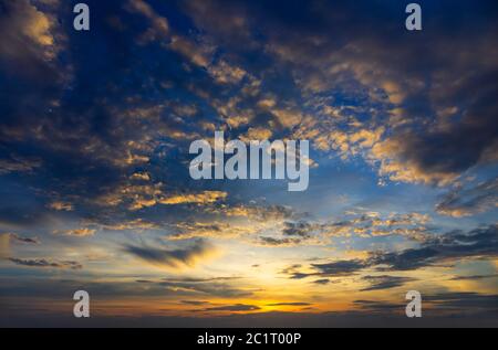Beautiful tropical sky after sunset Stock Photo