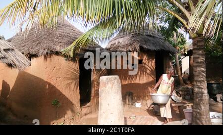 Traditional Losso aka Nawdba people village in Doufelgou, Kara region, Togo Stock Photo