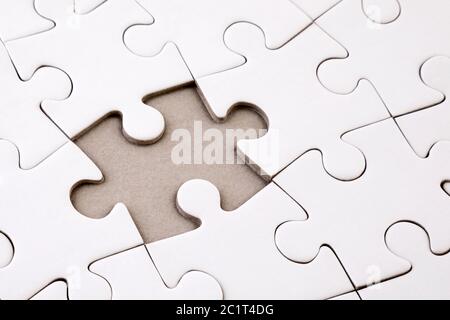 Last piece of jigsaw puzzle Stock Photo