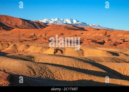Landscape in Atlas Mountains Morocco Stock Photo