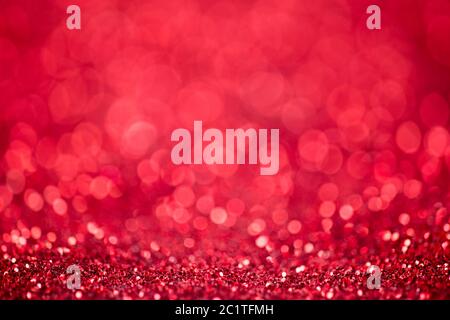 Red glitter christmas abstract background Stock Photo