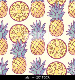 vector tropical food seamless pattern clip art Stock Vector