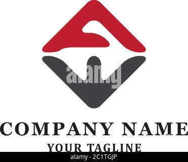 Fw logo design inspiration, f letter logo vector Stock Vector